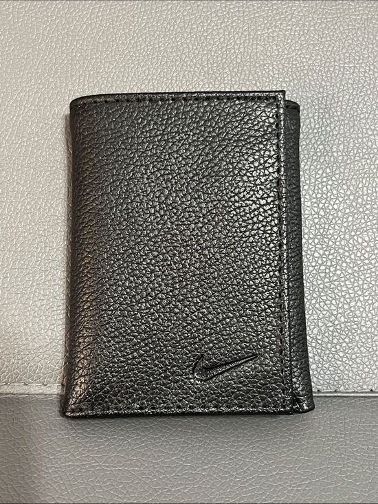Nike Other - Nike Black Pebbled Leather Trifold wallet